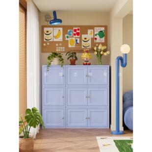 钢制阳台收纳置物柜组合模块柜家用卧室客厅多层铁皮储物柜收纳柜