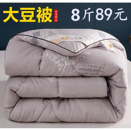 大豆纤维被冬季被子加厚保暖棉被春秋被冬被被芯10斤单人学生宿舍