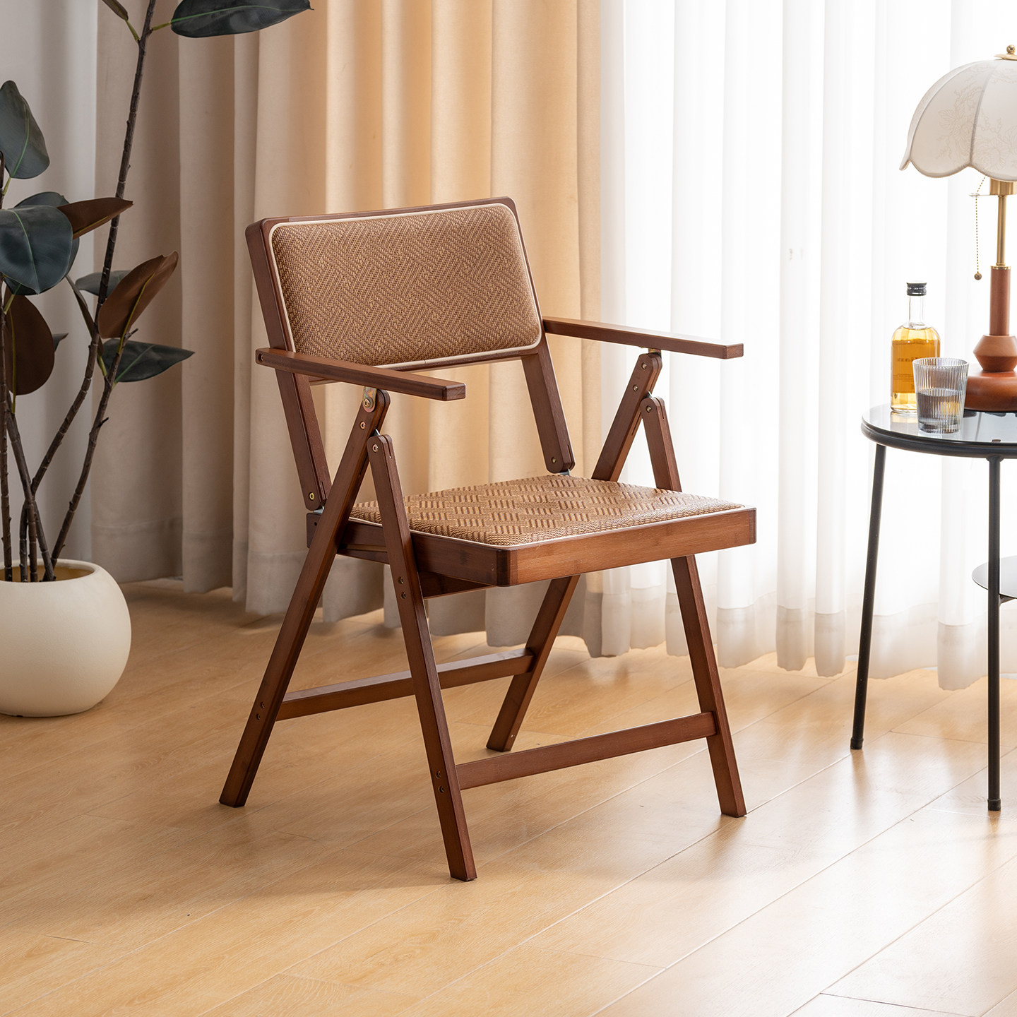 靠背单人阳台带扶手可叠放客厅