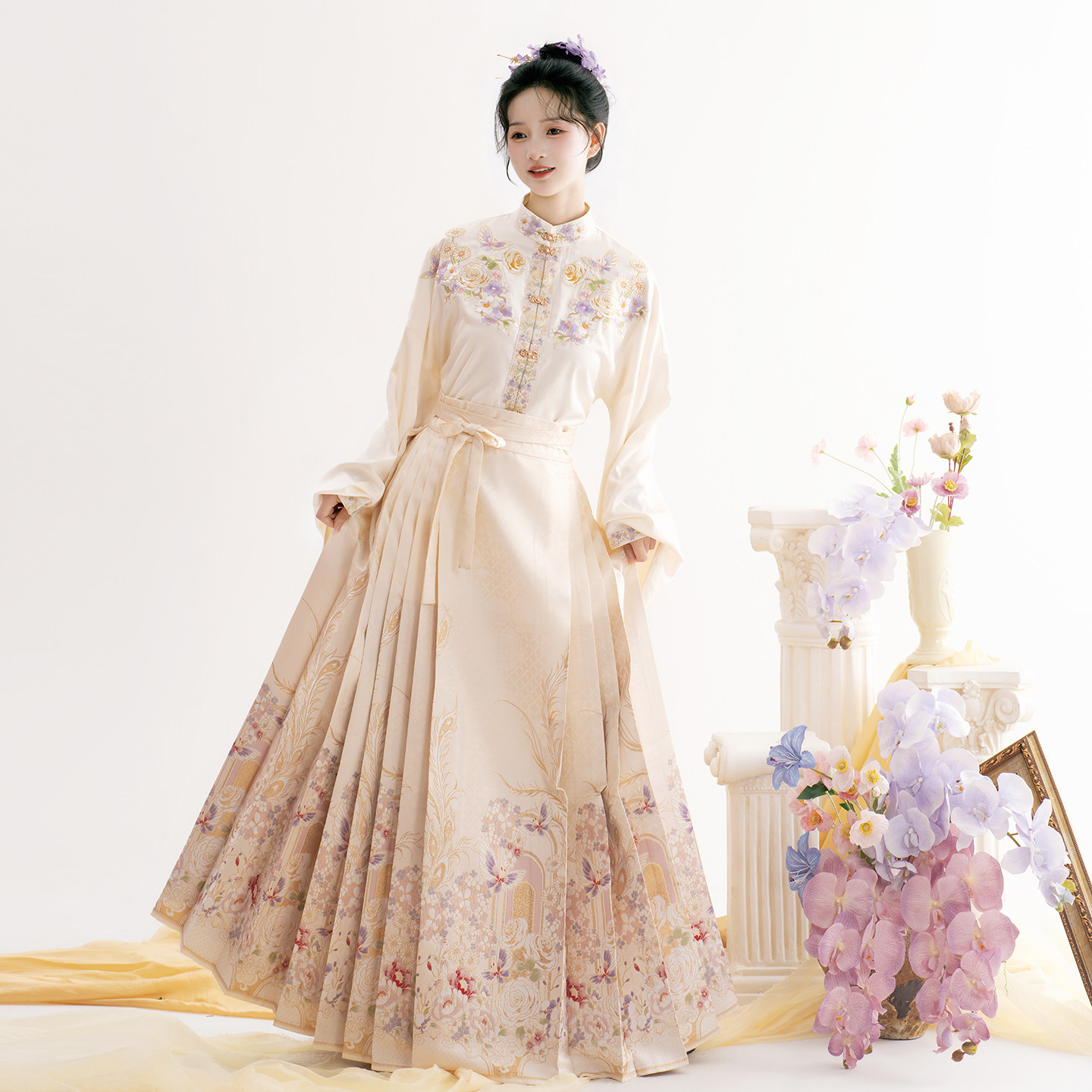 敬酒礼服马面裙汉服套装图片