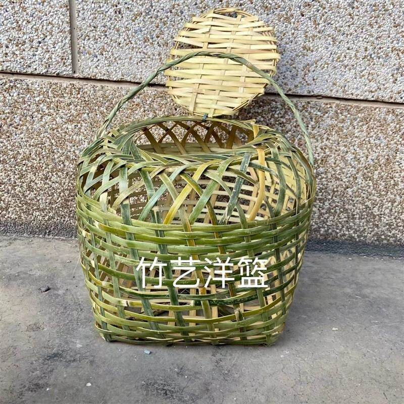 鹅农村鹅鸭加大可用于竹笼鸡笼子养鸡造景放竹编鸡笼竹编套装农家