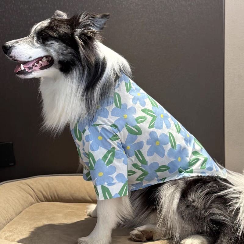 狗狗衣服大型犬夏季薄款新款拉布拉多金毛萨摩防掉毛衣服帅气衬衫