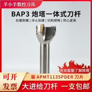 BAP300R直柄刀杆刀盘立式 炮塔铣刀盘C20普通铣床刀盘R0.8面铣刀盘