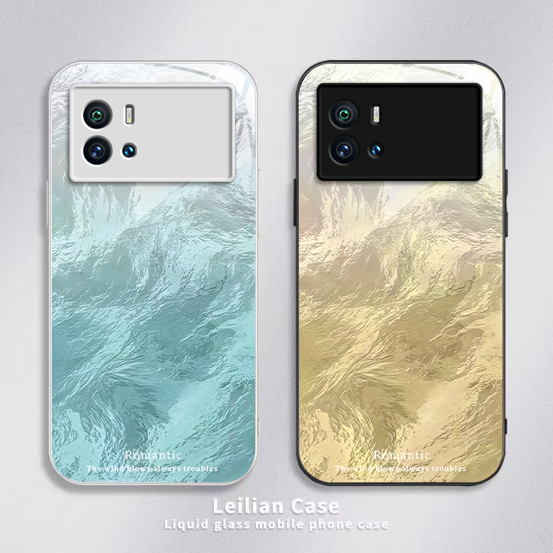 适用iQOO9手机壳vivoiQOO9Pro保护套vivo爱酷iQ009简约i酷iPOO钢化玻璃iOOQ全包iQQO防摔iQ9iCOO男女渐变羽纱