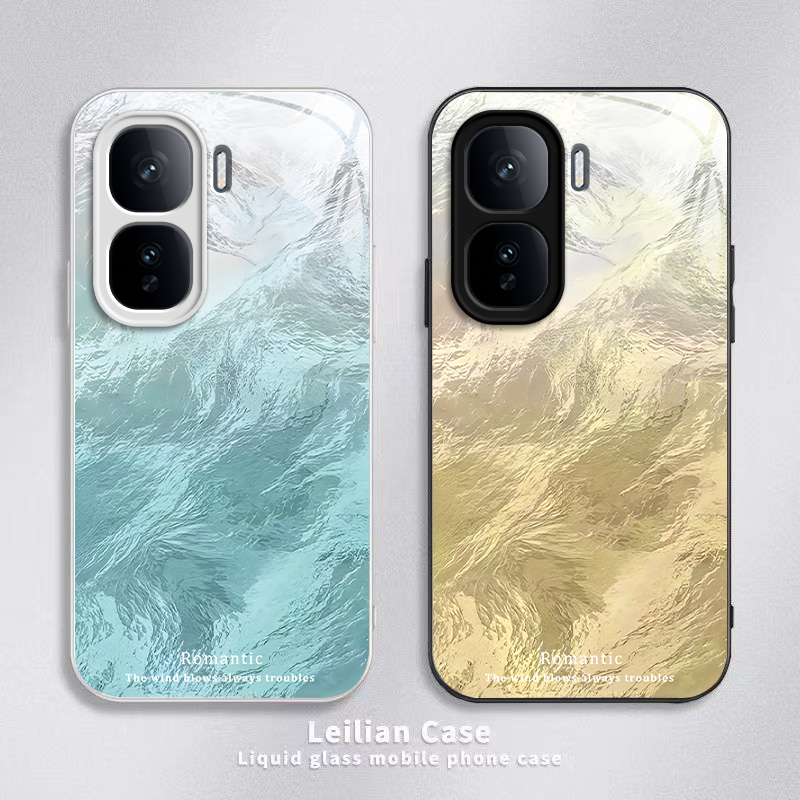 适用iQOONeo10Pro+手机壳vivoiQOONeo保护套爱酷新款电镀玻璃iQ00iQNeo全包防摔vivo十iQOO加Neo男女渐变羽纱