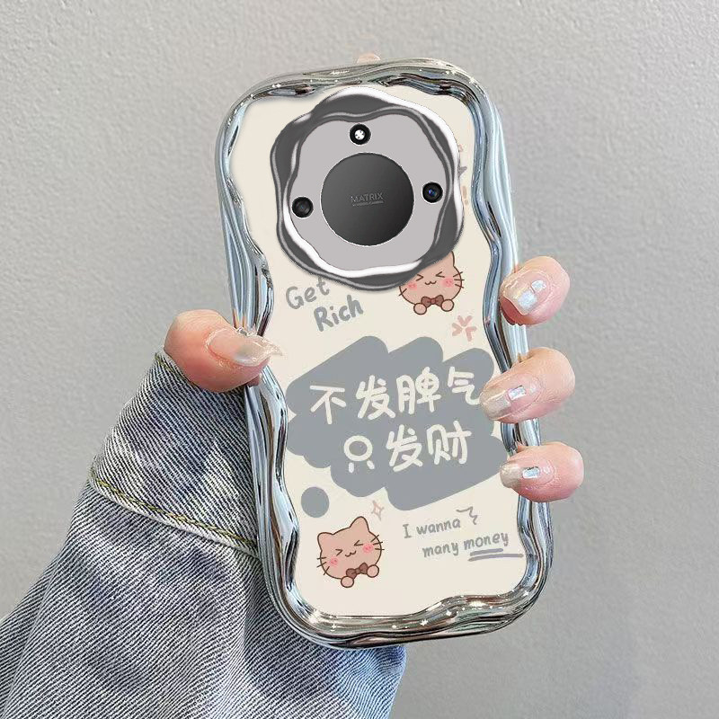 适用荣耀X60手机壳HONORX60保护套X6O华为60X新款叉六零专用可爱银电镀全包防摔网红曲屏曲面屏男女不发脾气