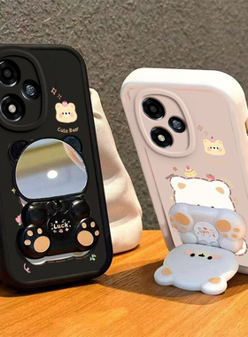 OPPOA2m手机壳小熊支架OPPO新款A2M5G保护套OPA/OPPA镜子opp0pp0ppo硅胶软壳ppoa全包防摔a2男opopa女oopoa