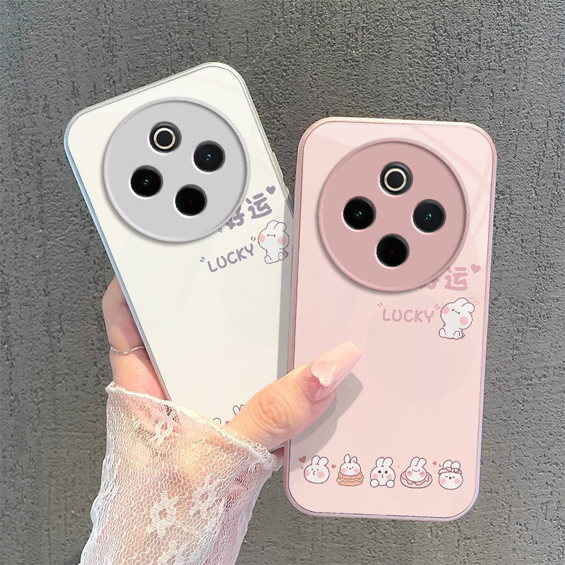 适用vivoY300pro手机壳vivo新款Y3保护viviy套vovoy玻璃voviy全包防摔vⅰvoy步步高viv0丫ⅴivo男女好运兔子