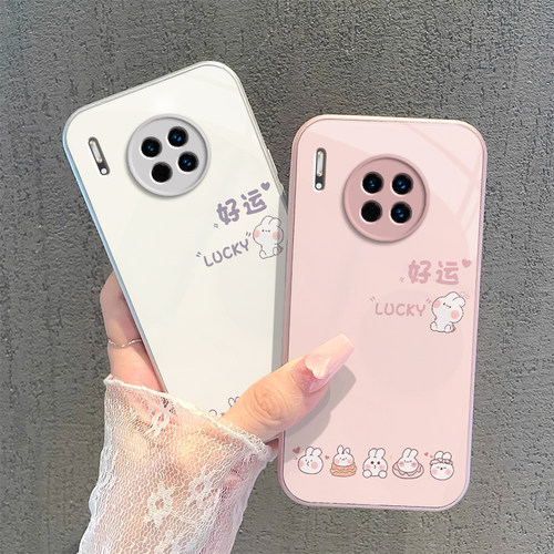 华为TAS一AN00手机壳LIO-ANOO套LLO_AL00M新款全包防摔tasanoo玻璃壳lioanoo男M30MT305g女Mate30Pro好运兔子