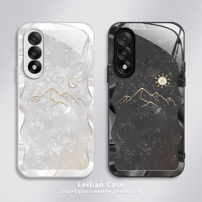 适用一加Ace5至尊版手机壳1加Aec5至尊板保护套OPPO新款电镀玻璃全包防摔1+AC5新品外壳OPPOAce男女太阳月亮