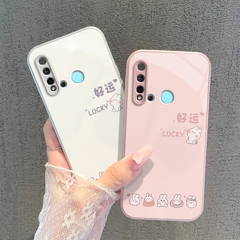 华为GLK一ALOO手机壳GLKAL00保护TL套GLKALOO新款玻璃壳noⅴa5i全包novai防摔novi诺娃nvoe男niva女好运兔子