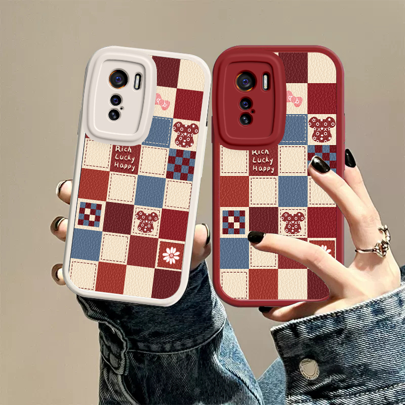 适用于IQOO5手机壳格子vivo