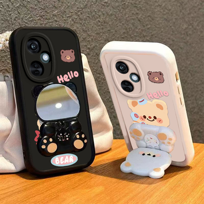 适用OPPOK11X手机壳小熊支架K11X5G新款OPPO保护KX套OPPOKX液态opk/oppk硅胶opp0pp0ppo全包防摔软男ppok女