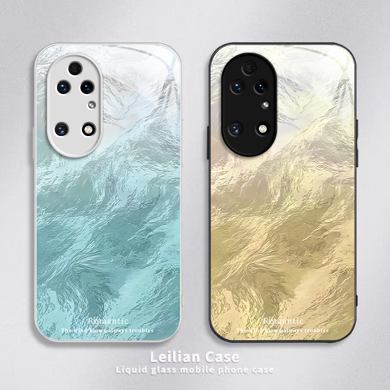 适用华为P50手机壳P50Pro保护套HUAWEIP五零新款P5O简约硬P5OPro钢化玻璃Por全包防摔Pr0高级感男女渐变羽纱