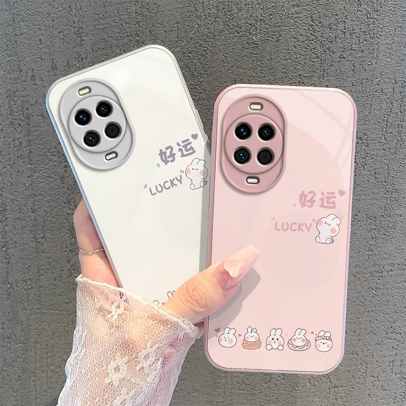 适用华为nova15系列手机壳nove15Pro/Ultra保护套新款金属玻璃镜头全包防摔高级感novo外壳nava男女好运兔子