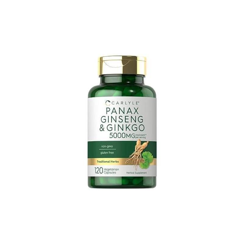 Carlyle Panax Ginseng + Ginkgo Biloba | 120 Vegetarian Ca