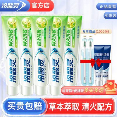 冷酸灵抑火抗敏牙膏清火200g大支