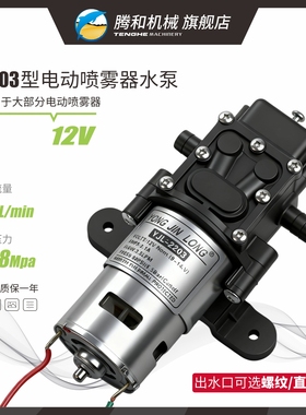 12V电动喷雾器水泵YJL-2203型全铜线马达背负式打药机配件小电机