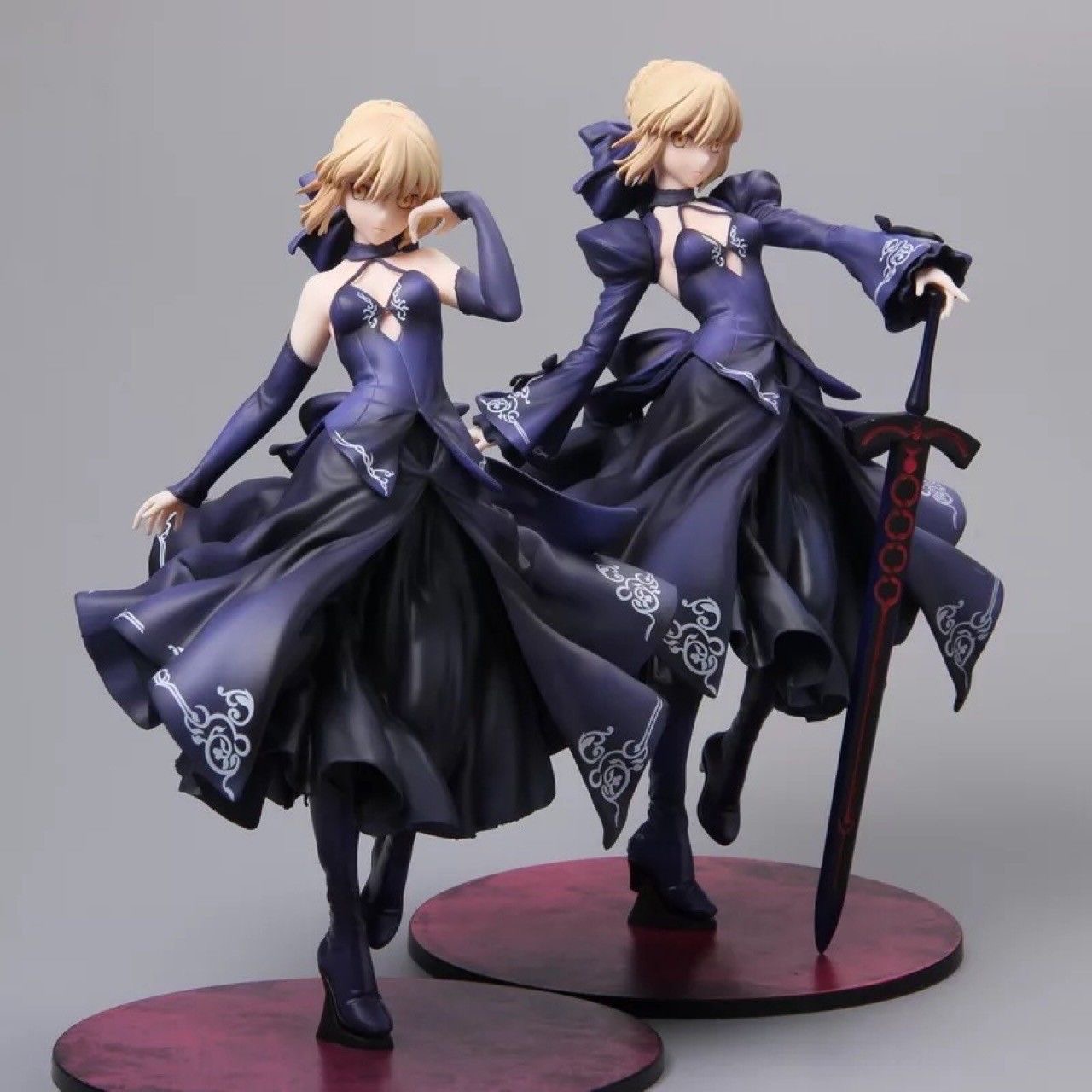 【全款】Fate命运之夜Saber可爱黑塞巴礼服换手动漫周边手办摆件