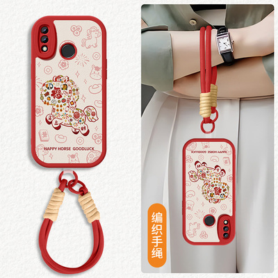 适用华为nova4e手机壳Nova3i硅胶保护套nova4新款nova3挂绳防摔软外壳高级小羊皮镜头全包男女聚富小马后盖