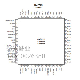 丝印：ADS8558I 封装 ADS8558IPMR ：LQFP ADS8558IPM 全新原装