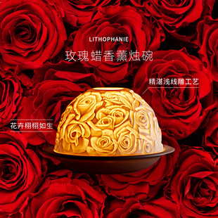 BERNARDAUD柏图法进口香薰蜡烛碗茶蜡灯客厅透光瓷灯欧式烛台摆件