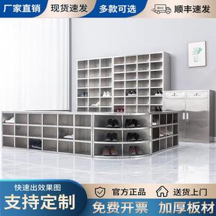 柜工厂无尘车间换鞋 不锈钢鞋 凳单双面更衣室实验室多格多层储物柜