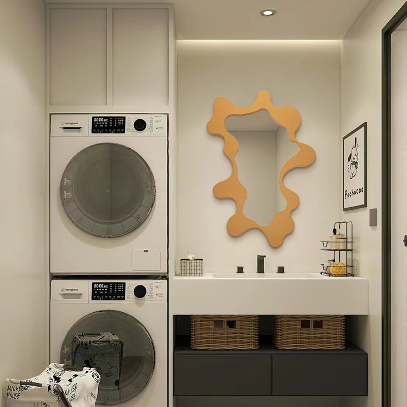 不规则异形卫生间洗漱镜子家用智能壁挂浴室镜创意酒店艺术装饰镜,住宅家具,化妆镜,淘宝优惠券,粉丝福利购,淘宝优惠卷