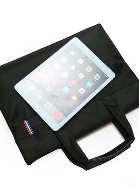 斯莫尔(IMOE)黑色文件袋男士商务公文包男防水牛