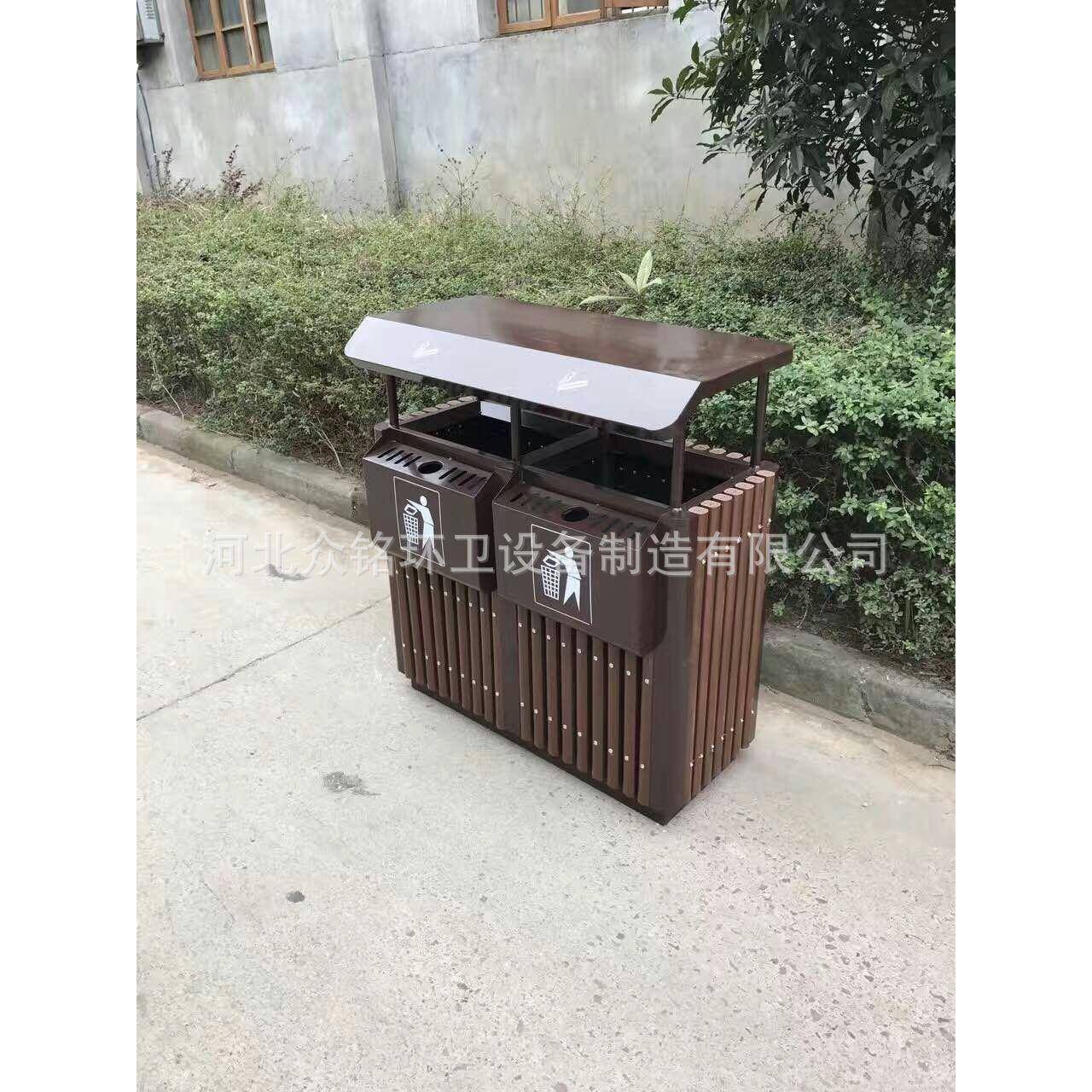 供应户外钢木垃圾桶分类垃圾桶环卫垃圾桶等