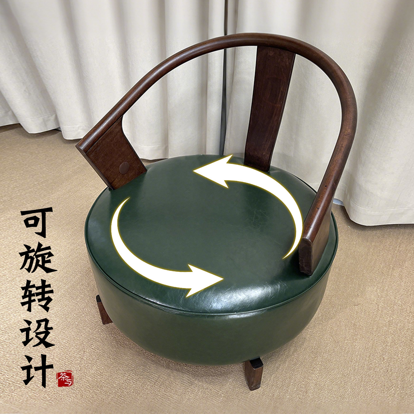躺椅单人沙发椅实木旋转圈椅休闲椅真皮阳台网红懒人沙发单人椅