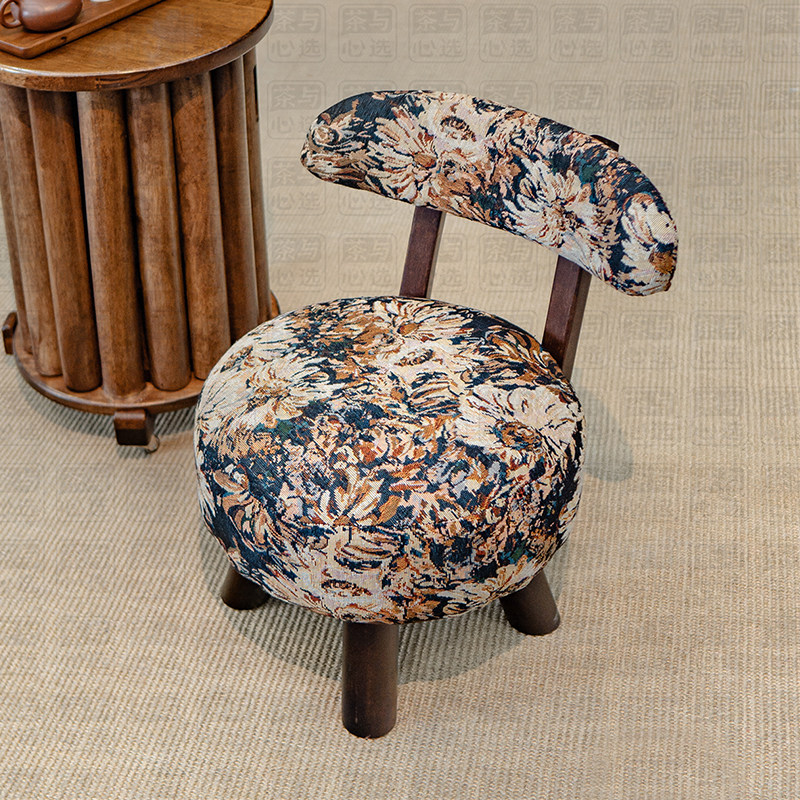 实木小凳子家用旋转椅布艺家用客厅沙发小椅子儿童凳矮凳换鞋凳,住宅家具,矮凳,淘宝优惠券,粉丝福利购,淘宝优惠卷