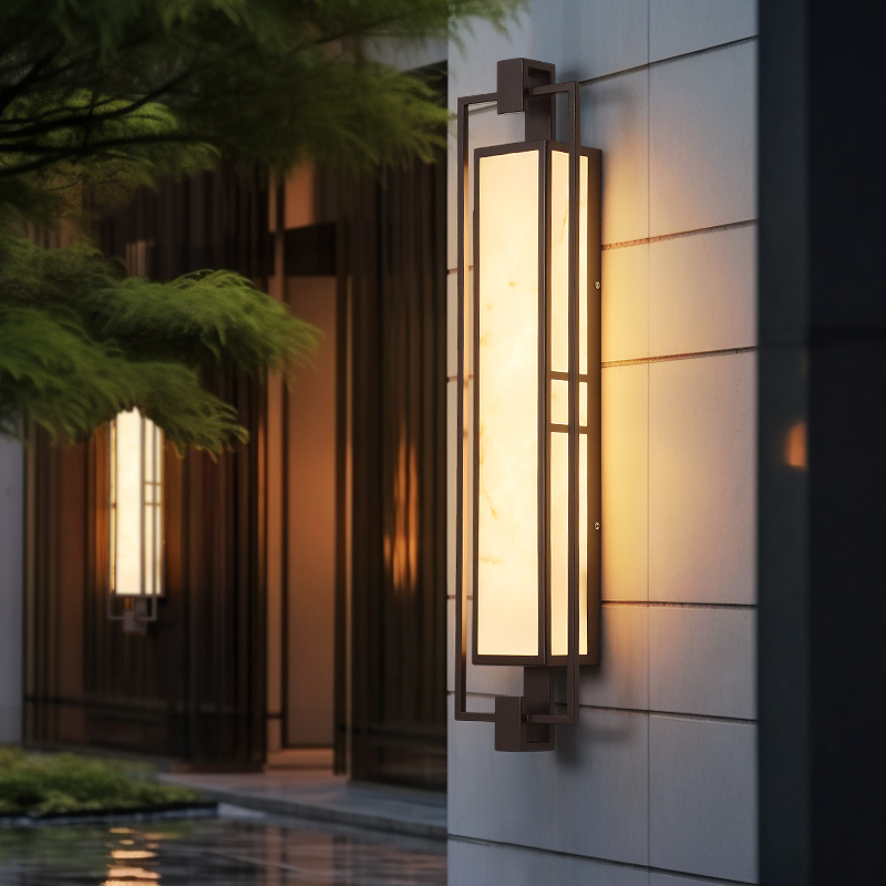 曼登饰户外壁灯不锈钢仿云石灯罩