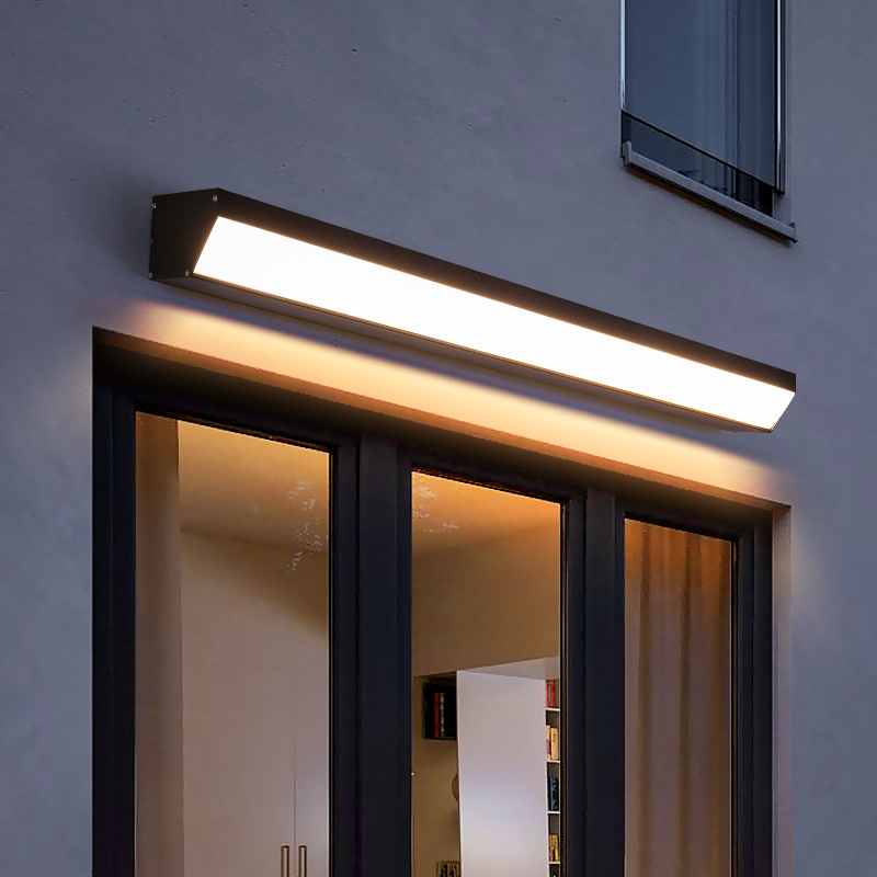 别墅露台门头壁灯阳台户外门口防水壁灯自建房门口横装太阳能壁灯