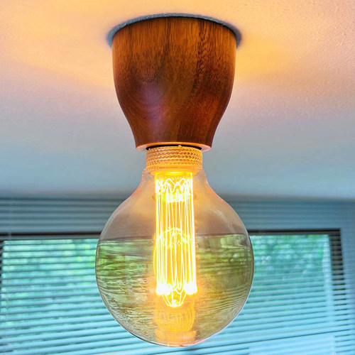 日本快捷安装方式胡桃木过道灯头