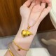 古法沙金葫芦吊坠项链女长款 新中式 国潮王嘉尔同款 久不掉色毛衣链
