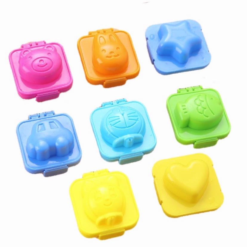 卡通塑料模具8款汽车小鱼兔星星心形熊哆拉A梦饭模蛋模爆炸浴盐球