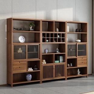新中式博古架展示柜博古柜中岛柜中控台货架茶叶架茶室茶楼家具