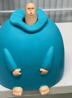 生日礼物蓝胖中指摆件女生送礼物男生朋友同事搞笑沙雕好玩的东西