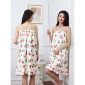 速干 2023新款 不易 放大 吸湿 花尾印花小浴裙及浴巾 可穿包