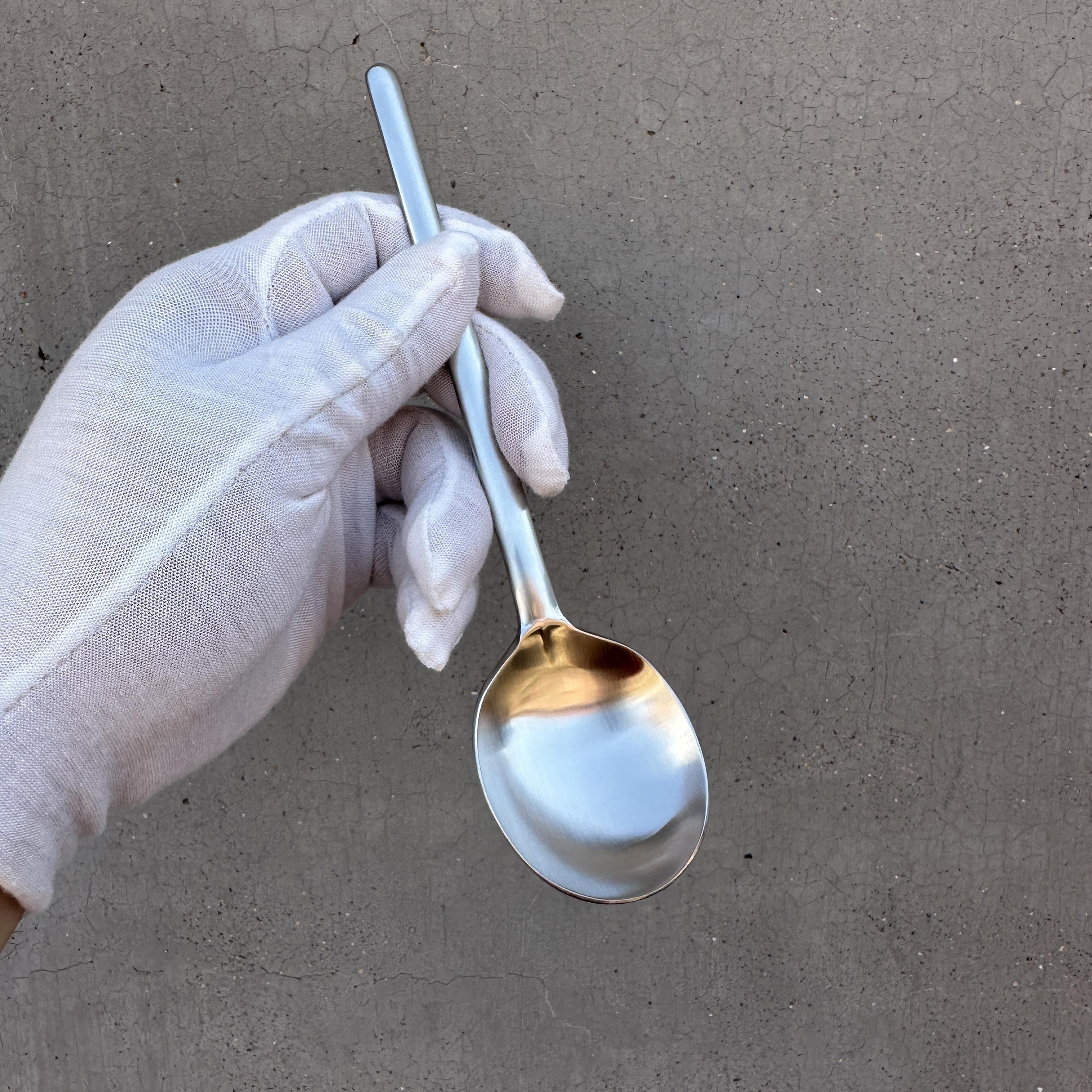 【100年经典】sola 304不锈钢圆头勺哑光质感餐勺喝汤勺子吃饭勺