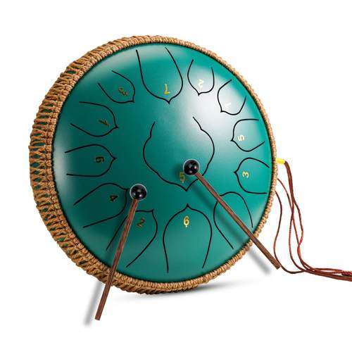 青石12寸13音空灵鼓手碟钢舌鼓色空鼓忘无忧鼓梵音鼓鼓音乐启蒙