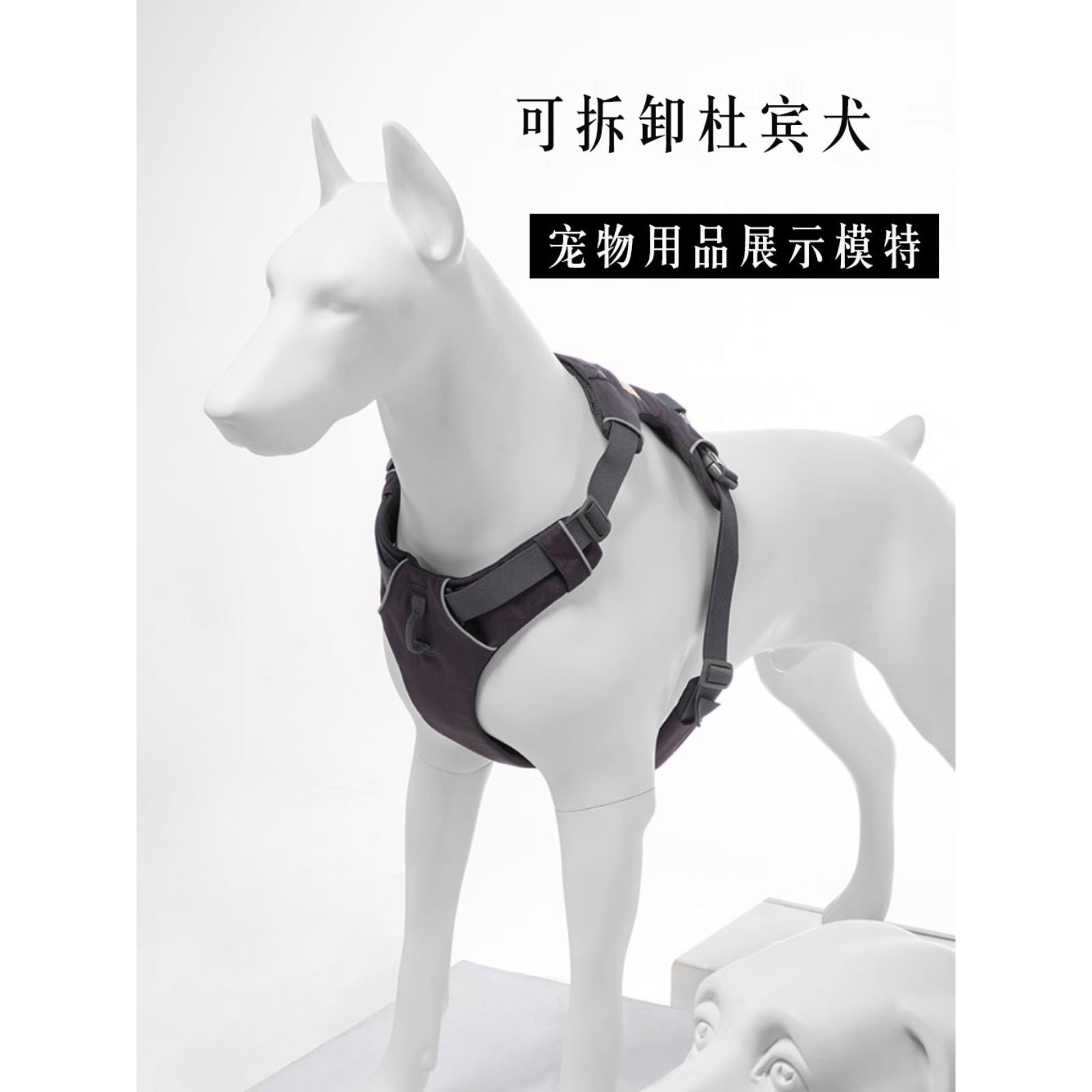 杜宾犬狗摆件树脂大号玻璃钢雕塑宠物用品展示模特架子橱窗道具狗