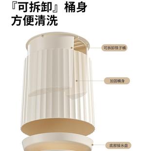 高颜值可旋转刀架厨房多功能筷子刀具塑料收纳架家用透明置物架
