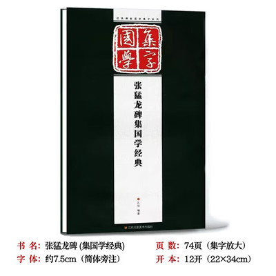 官方正版 张猛龙碑集国学经典 集字字帖 经典碑帖国学集字系列 魏碑毛笔楷书集字对联古诗 孔项编著 江苏凤凰美术出版社浩瀚文化