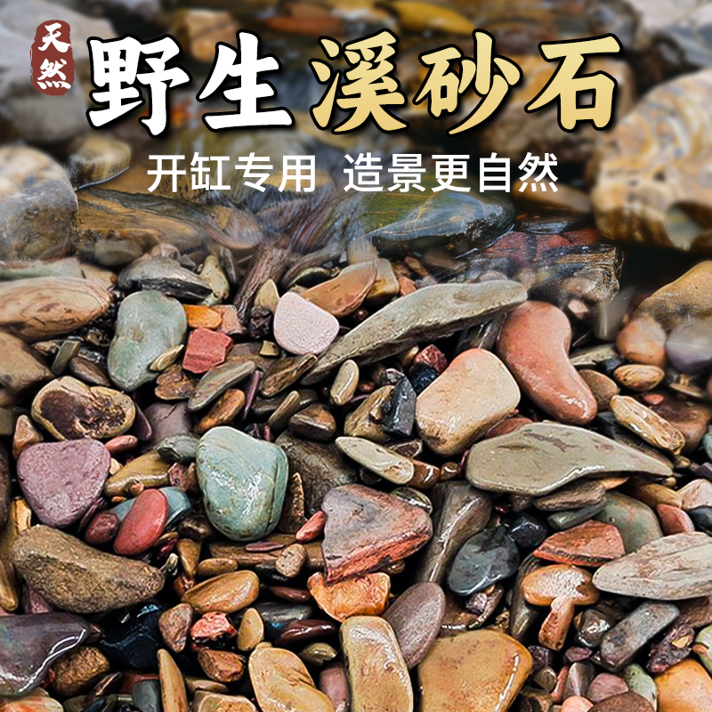 萌龟饲家溪流石鱼缸底沙乌龟缸