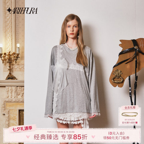 【马思惠同款】蝴蝶结蕾丝长袖女