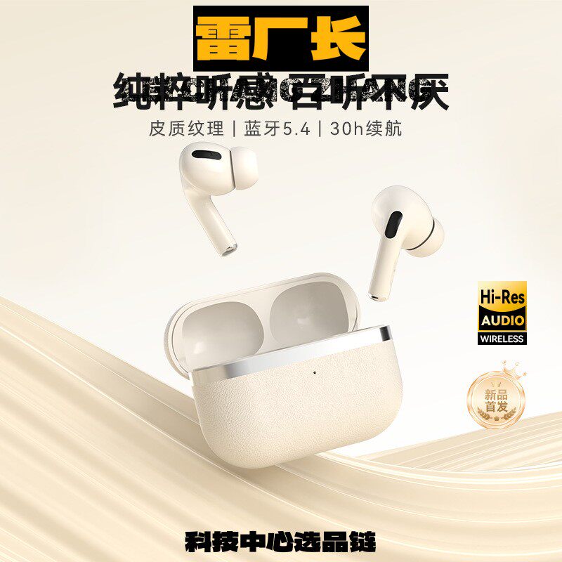 华强北有线耳机新品私模皮革北入耳无线蓝牙耳机立体声降噪运动续