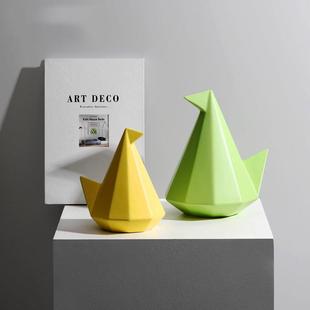 饰品 北欧简约小鸟陶瓷摆件创意轻奢客厅样板房电视柜桌面家居软装