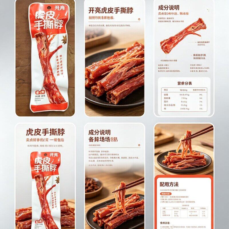 开亮虎皮28g脖子宿舍糖醋味辣味零食卤后解馋追剧零嘴爆款